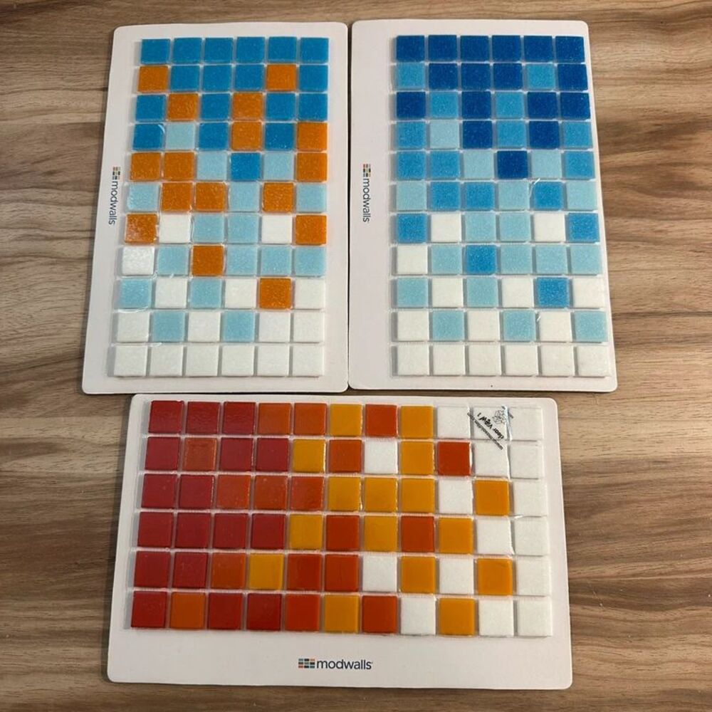 Modwalls Brio Gradient Glass Mosaic Tile Samples Lot 3 art craft wall